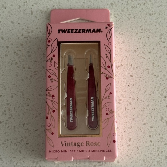Tweezerman Micro Mini Tweezer Set Vintage Rose NIB - Picture 1 of 2